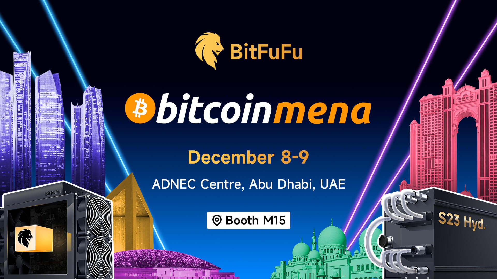 A poster for a bitcoin event
AI-generated content may be incorrect.